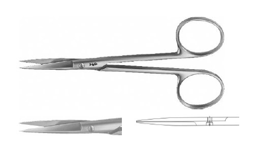 ОЧНІ НОЖИЦІ ПРЯМ. Г/Г 120MM